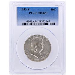 1953-S Franklin Half Dollar Coin PCGS MS65+