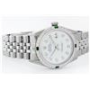 Image 2 : Mens Rolex Stainless Steel Diamond and Emerald Datejust Wristwatch