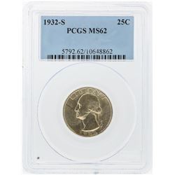 1932-S Washington Quarter PCGS Graded MS62