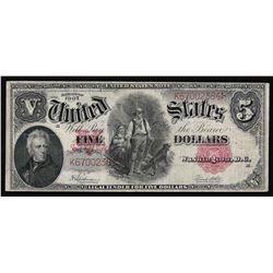 1907 $5 Woodchopper Legal Tender Note
