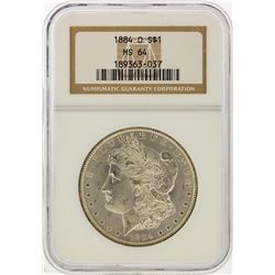 1884-O $1 Morgan Silver Dollar NGC Graded MS64
