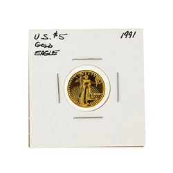 1991 1/10 oz. $5 Gold American Eagle Coin