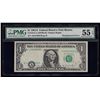 Image 1 : 1981A $1 Federal Reserve Note Misalignment ERROR PMG AU55 EPQ