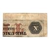 Image 2 : 1862 Fifty Cent Union Bank Note Printed on the Back of $10 Note