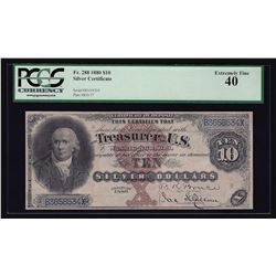 1880 $10 Silver Certificate Note PCGS XF40