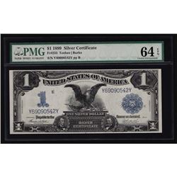 1899 $1 Black Eagle Silver Certificate PMG Graded CU64 EPQ