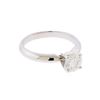 Image 2 : 14KT White Gold 0.91ct Round Solitaire Diamond Engagement Ring