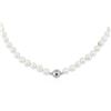 Image 2 : 11-12MM Cultured Pearl Strand/String Necklace With Silver Ball Clasp