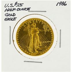 1986 $25 American Eagle 1/2 oz Gold Coin