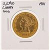 Image 1 : 1901 $10 Liberty Head Eagle Gold Coin