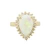 Image 2 : 14KT Yellow Gold 1.00ct Opal and Diamond Ring