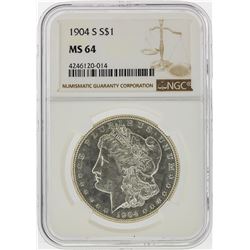 1904-S $1 Morgan Silver Dollar Coin NGC Graded MS64