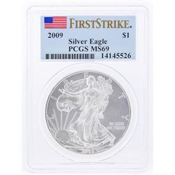 2009 $1 American Silver Eagle Coin PCGS Graded MS69