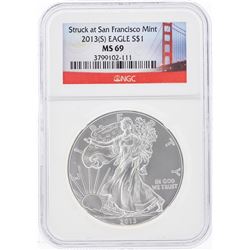 2013-S $1 American Silver Eagle Coin NGC Graded MS69