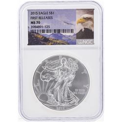 2015 $1 American Silver Eagle Coin NGC Graded MS70