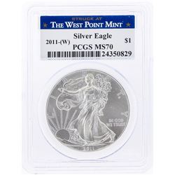 2011-W $1 American Silver Eagle Coin PCGS Graded MS70