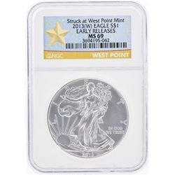 2013-W $1 American Silver Eagle Coin NGC Graded MS69