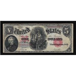 1907 $5 Large Size Woodchopper Legal Tender Note