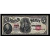Image 1 : 1907 $5 Large Size Woodchopper Legal Tender Note