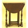 Image 1 : JACOBEAN OAK GATELEG TABLE, English. Late 17th Century. The narrow rectangular top hinged with...
