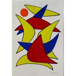 ALEXANDRE CALDER (American. 1898-1976), "Untitled". 1971. Signed in pencil Calder and inscribed...