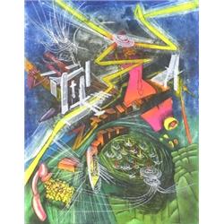 ROBERTO MATTA (Chilean. 1911-2002), "Composition". Signed in pencil Matta, Num. 28/90 and indis...