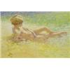Image 1 : LOUIS FABIEN (French. Born 1924), "La Plage". Signed Fabien and dated 72 l/l. Also signed, titl...