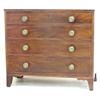 Image 1 : GEORGE III MAHOGANY CHEST OF DRAWERS, English. 18th Century. The rectangular top above four gra...