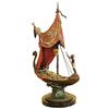 FRANZ BERGMAN (Austrian. Circa 1900), "Venetian Gondola Lamp". Stamped Nam Greb., Cold Painte...