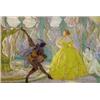 Image 1 : OCTAVE DENIS VICTOR GUILLONNET (French. 1872-1967), "Theatrical Scene with Three Actors". Signe...