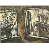 Image 1 : OSKAR RABINE (Russian. Born 1928), "Church Through a Window". Signed in Cyrillic and dated 64 l...