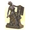 Image 1 : PAUL DUBOIS (French. 1829-1905), "Seated Woman with Book and Pen". Inscribed P. Dubois and with...