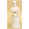 Image 1 : PARIAN WARE BUST OF A MAIDEN, Probably English. 19th Century. Wearing a low cut dress with long...