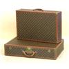 Image 1 : TWO LOUIS VUITTON HARD SIDED SUITCASES, French. Measuring 20 3/4" by 32" and 18 1/2" by 27 3/4"...