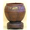 Image 1 : UNUSUAL BRETBY ART POTTERY JARDINI+RE AND STAND, English. 1884-1891. By Tooth & Co. Impressed f...