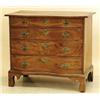 Image 1 : CHIPPENDALE WALNUT REVERSE SERPENTINE CHEST OF DRAWERS, American. 18th Century. The oblong top...