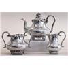 Image 1 : THREE PIECE VICTORIAN STERLING SILVER ASSEMBLED TEA SERVICE, English. London. 1848 and 1866. Ma...