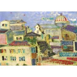 LAZZARO DONATI (Italian. Born 1926), "S. Spirito Delle Fragole". Signed Donati u/r. Also signed...