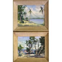 EDGAR MALIN CRAVEN (American. Born 1891), "Florida Landscape" and "Trees at Grand Canyon". Sign...