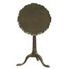 Image 1 : GEORGE III/IV MAHOGANY TILT TOP TRIPOD TABLE, English. 19th Century. The shaped dished top tilt...