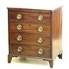 Image 1 : GEORGE III/IV MAHOGANY BACHELOR'S CHEST, English. 19th Century. The rectangular top with reeded...