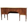 Image 1 : FINE GEORGE III INLAID MAHOGANY SIDEBOARD, English. Circa 1810. The double serpentine fronted t...