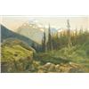 Image 1 : MARMADUKE MATTHEWS (Canadian. 1837-1913), "Bear in Mountain Landscape". Signed M. Matthews l/r....
