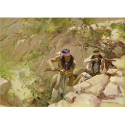 CARL HANTMAN (American. Born 1935), "The Shoot Out". Signed Carl Hantman and dated 87 l/r., O...