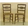 Image 1 : SET OF SIX PAINTED DINING CHAIRS, American. 19th Century. Each turned cresting rail above a sha...