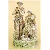 Image 1 : FINE ROYAL DUX GROUP, Bohemian. 20th Century. Of a shepherd and shepherdess with musical instru...