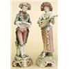 Image 1 : PAIR OF ROYAL DUX FIGURES, Bohemian. 20th Century. Of a lady playing a string instrument and a...