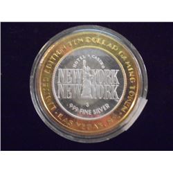 CASINO $10 SILVER TOKEN (UNC) NEW YORK, NEW YORK