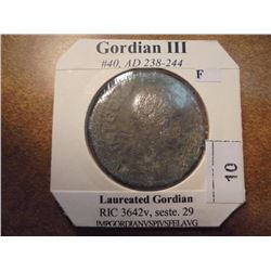 238-244 A.D. GORDIAN III ANCIENT COIN FINE