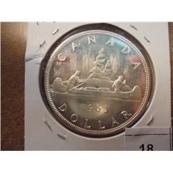 1963 CANADA SILVER DOLLAR UNC